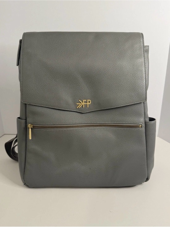 Freshly Picked Handbags - Freshly Picked Gray Leather Baby Backpack